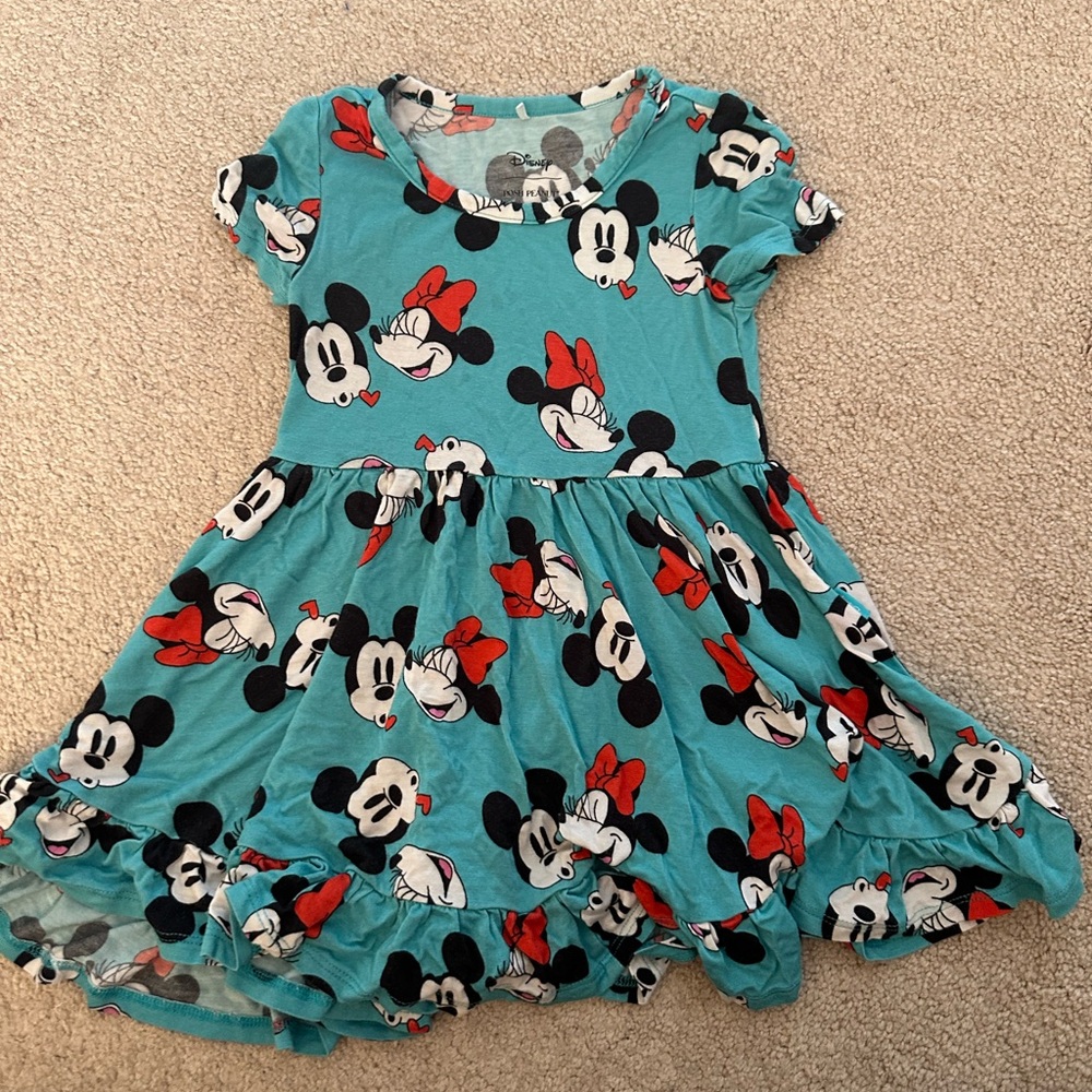 Posh Peanut Disney Teal Mickey Mouse Dress